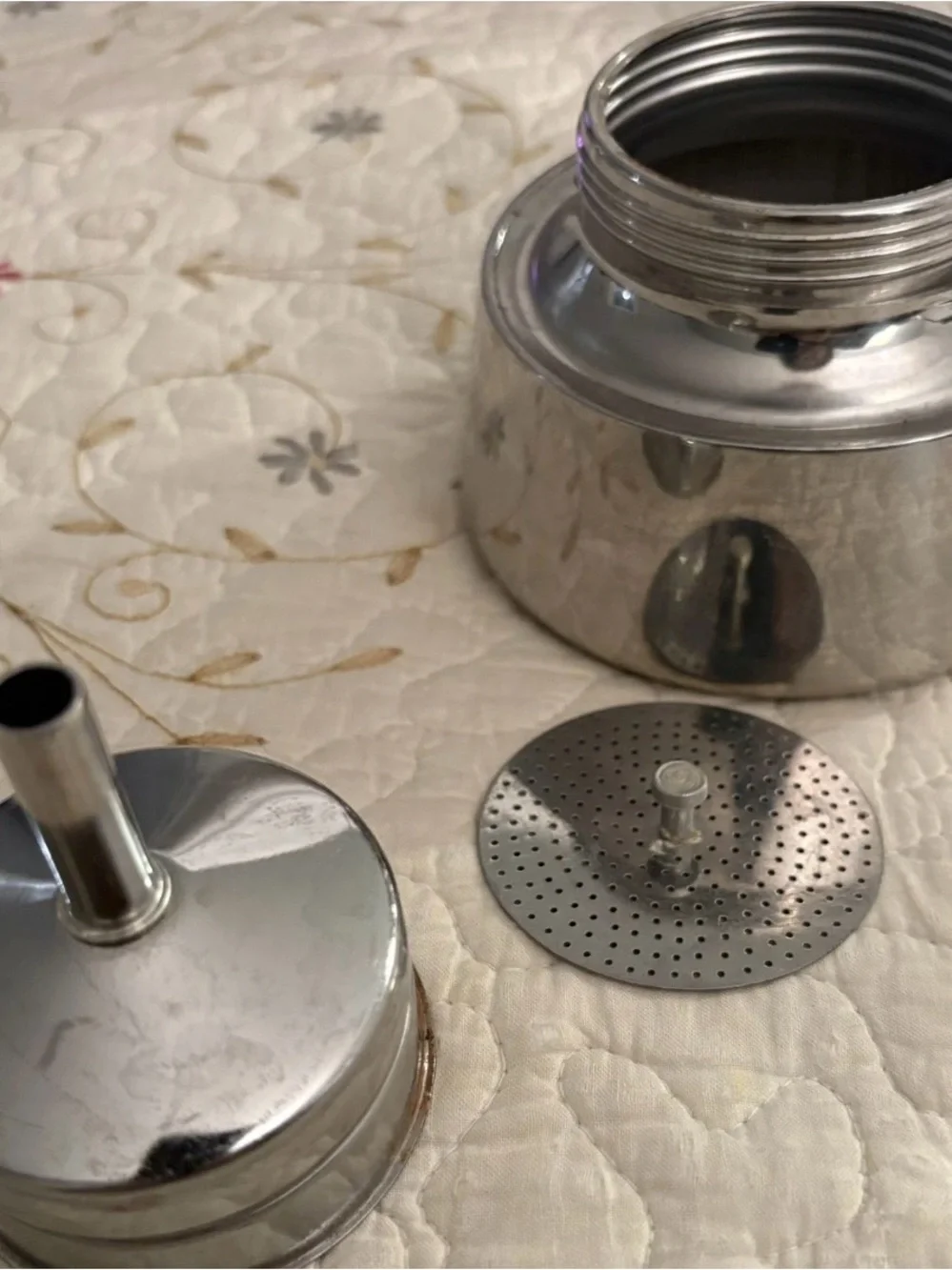 GB Guido Bergna 4 c Espresso Maker 18/10 Stainless Steel Italy - heavy Vintage
